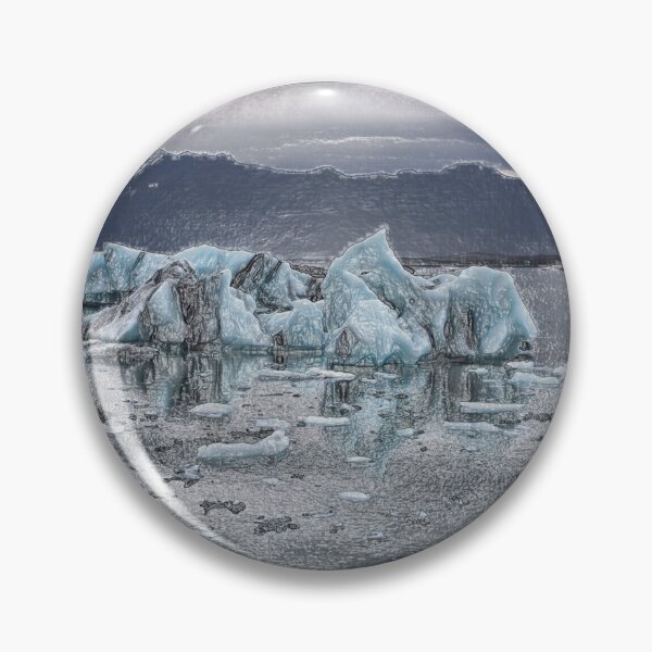 Item preview, Glacial Lake Mountain  Landscape Design Painting  designed and sold by randomtdesigns.