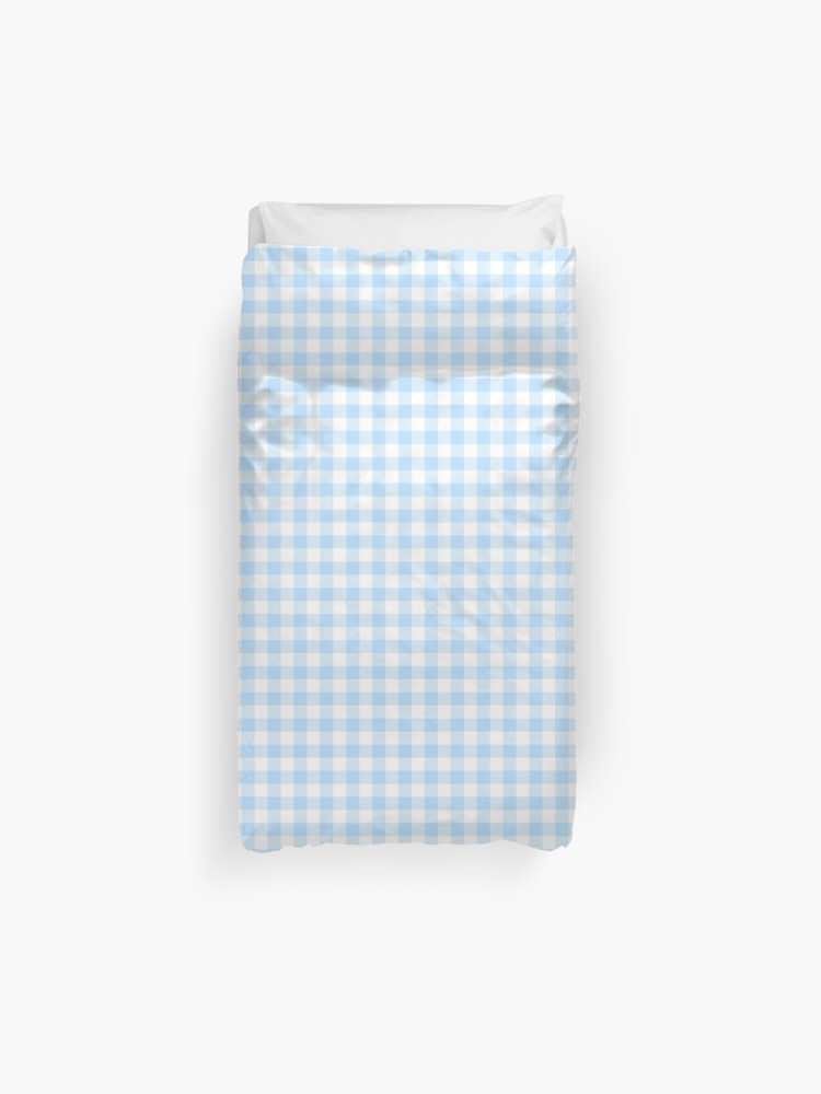 Blue Gingham Duvet Cover By Osnapitzami Redbubble