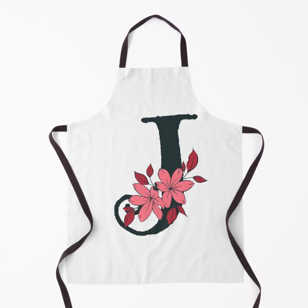Aperçu de l'œuvre Monogramme J floral rose créée et vendue par Coffee Lifestyle.