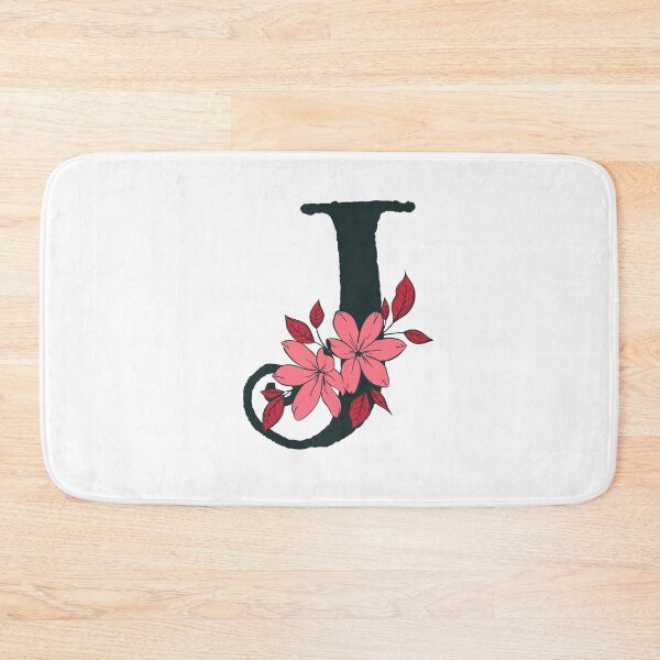 Item preview, Pink floral J monogram designed and sold by Lyssarien.