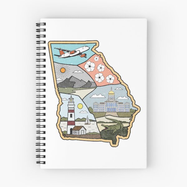 Item preview, Georgia Map - Vintage Atlanta Macon Savannah GA Souvenir designed and sold by merchzy.