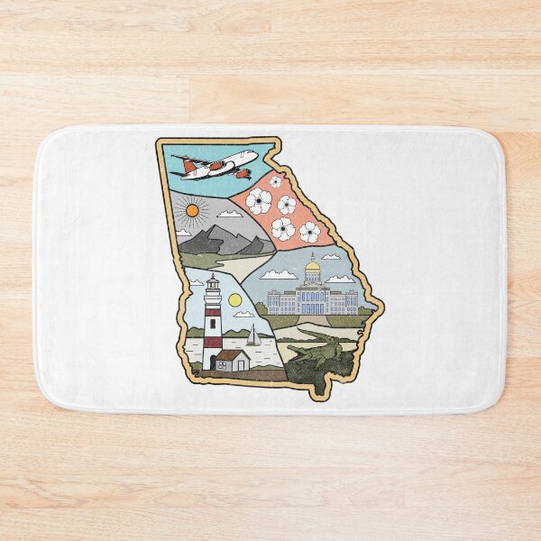 Item preview, Georgia Map - Vintage Atlanta Macon Savannah GA Souvenir designed and sold by merchzy.