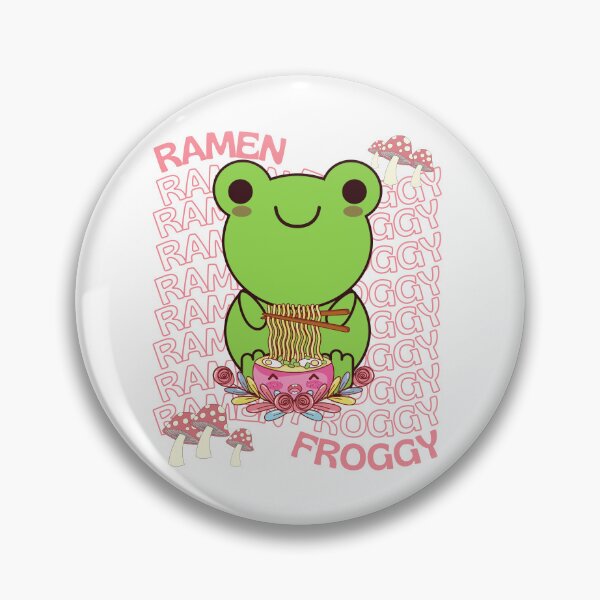 Item preview, Cute Cartoon Kawaii Frog eating Ramen Bowl | adorable Ramen noodles animals | Japanese Kawaii aesthetic | Kawaii Ramen Frog | Froggy Ramen | Chibi kawaii frog and mushrooms designed and sold by Saffire6.