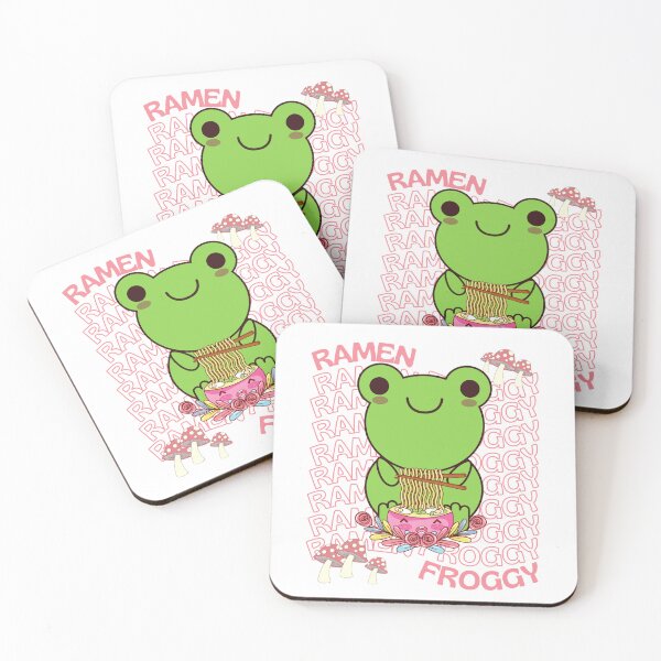 Item preview, Cute Cartoon Kawaii Frog eating Ramen Bowl | adorable Ramen noodles animals | Japanese Kawaii aesthetic | Kawaii Ramen Frog | Froggy Ramen | Chibi kawaii frog and mushrooms designed and sold by Saffire6.