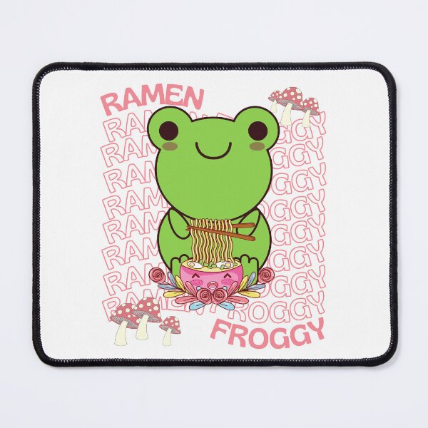 Item preview, Cute Cartoon Kawaii Frog eating Ramen Bowl | adorable Ramen noodles animals | Japanese Kawaii aesthetic | Kawaii Ramen Frog | Froggy Ramen | Chibi kawaii frog and mushrooms designed and sold by Saffire6.