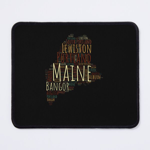 Item preview, Maine State Map and Cities designed and sold by labatchino10.