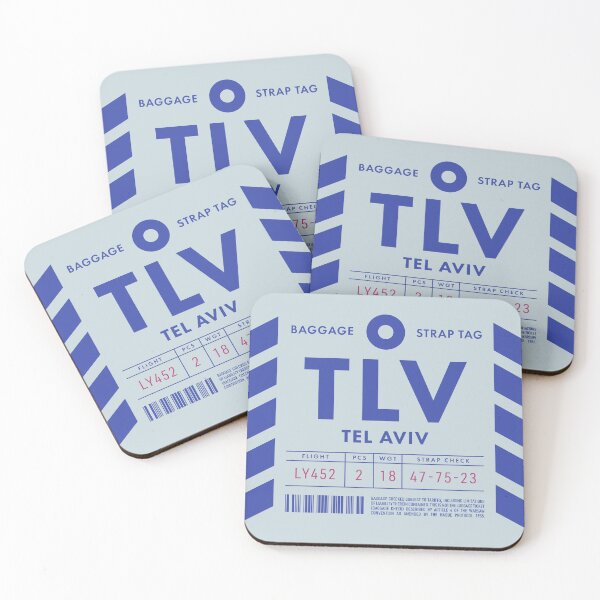 Artikelvorschau, Luggage Tag D - TLV Tel Aviv Israel entworfen und verkauft von VoodooCircus.
