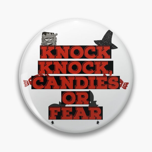 Item preview, Knock Knock, Candies or Fear.  For hallowen. designed and sold by OXYGENshop.