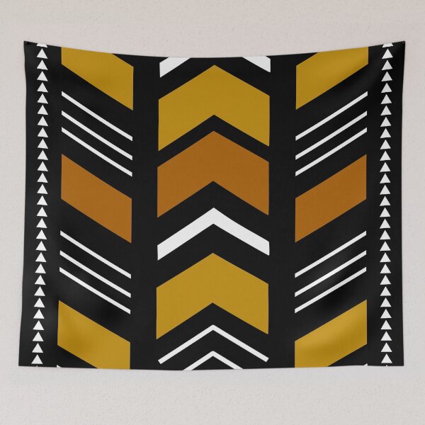 Item preview, Modern African Art Bogolan Mud Cloth Bold Fabric Pattern designed and sold by funkyvibes.