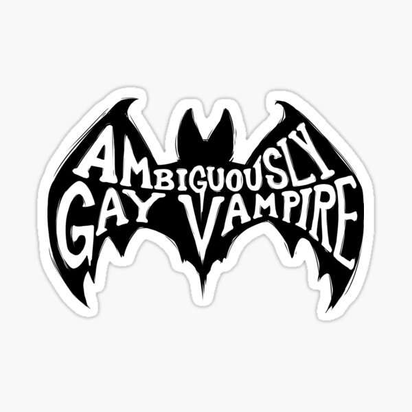 Ambiguously Gay Vampire Sticker