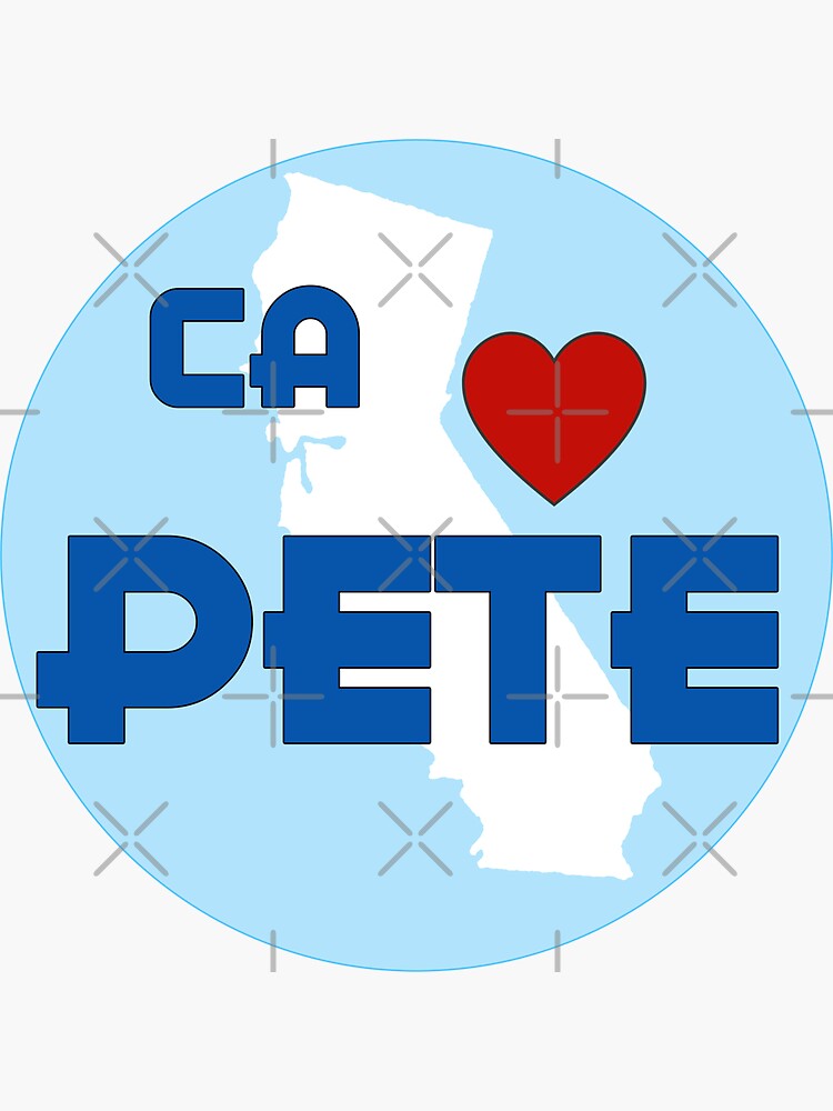 "States love Pete California White" Sticker for Sale by bokushin