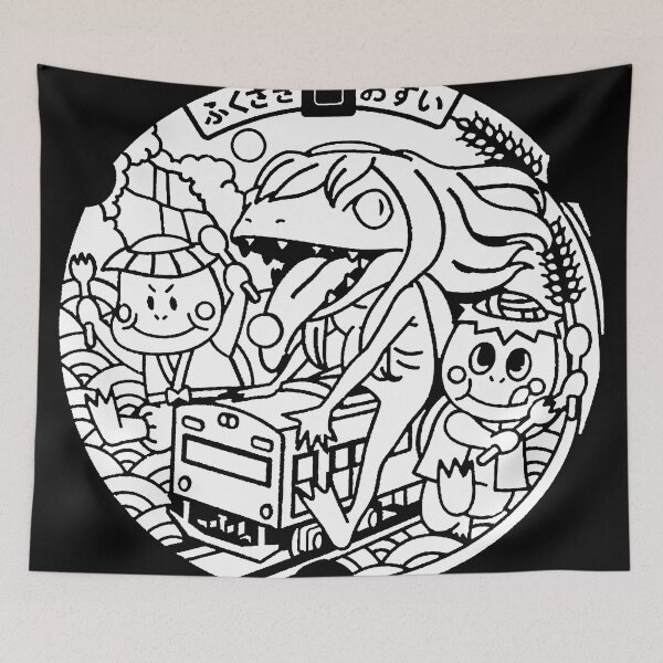 Item preview, Imps on manhole in Japan - white designed and sold by mattraski.