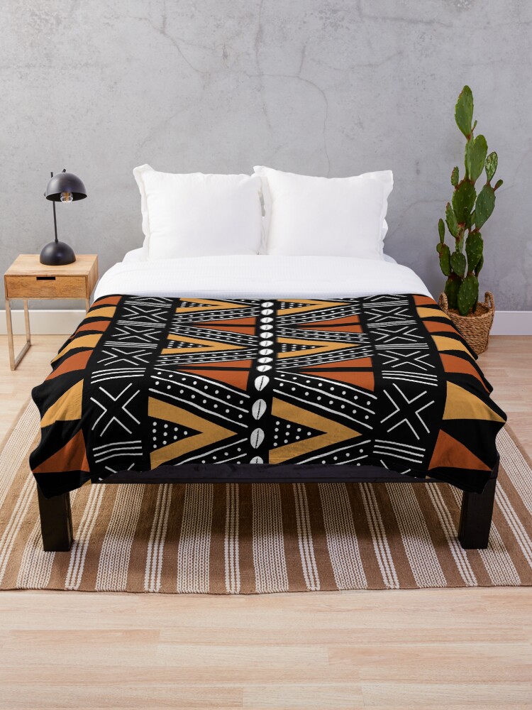 African Mud Cloth Abstract Fabric Design