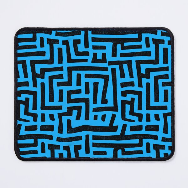 Item preview, Blue And Black Maze Seamless Repeating Pattern designed and sold by TMBTM.