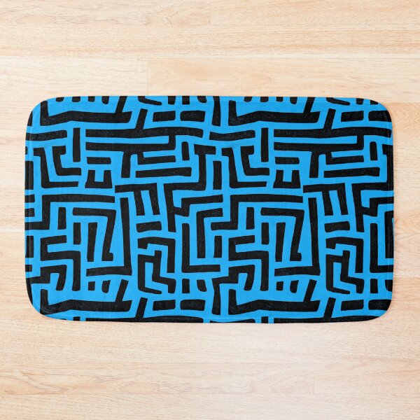 Item preview, Blue And Black Maze Seamless Repeating Pattern designed and sold by TMBTM.