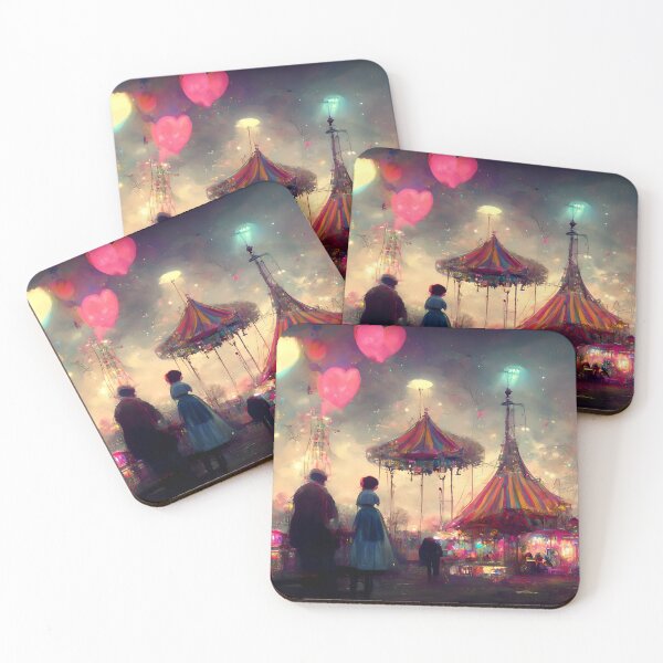 Item preview, Romantic funfair designed and sold by GeneratedArt.