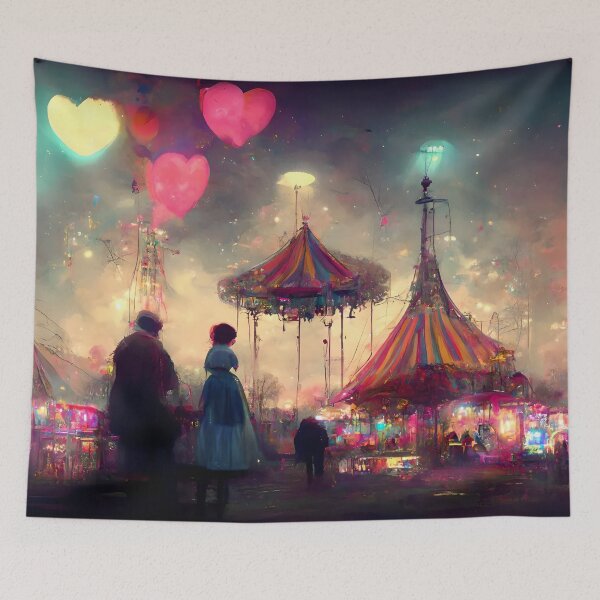 Item preview, Romantic funfair designed and sold by GeneratedArt.