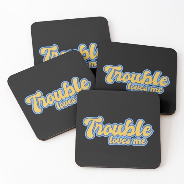 Item preview, Trouble Loves Me - Yellow, Blue designed and sold by Chubuter.