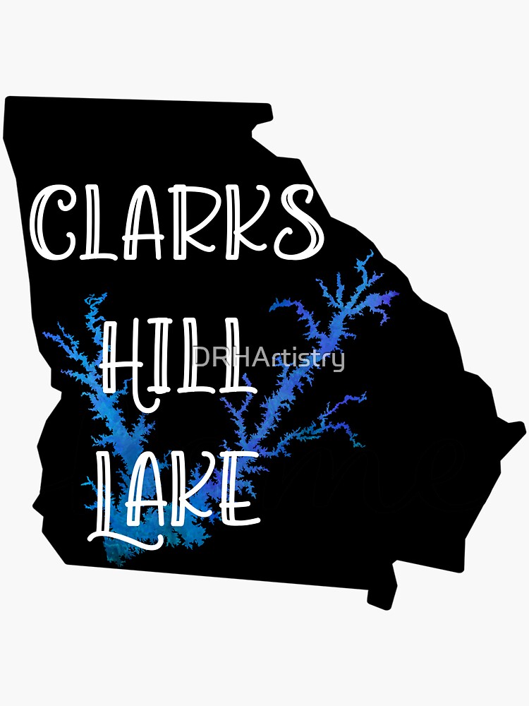 "Clarks Hill Lake Over Sticker for Sale by DRHArtistry Redbubble