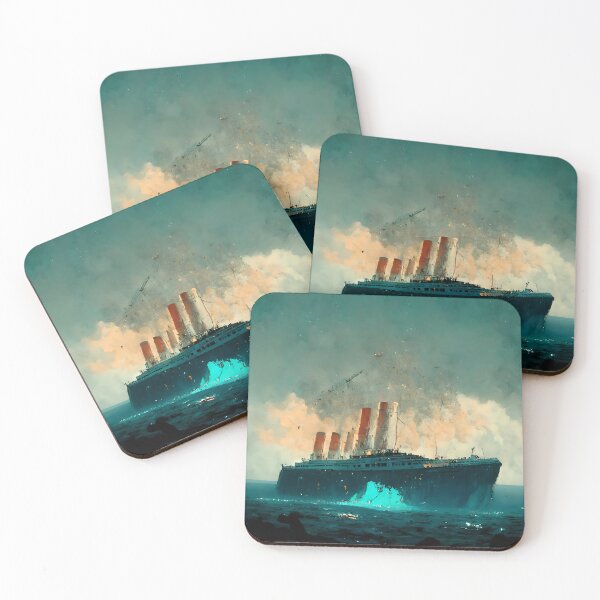 Item preview, Titanic & iceberg abstract designed and sold by GeneratedArt.