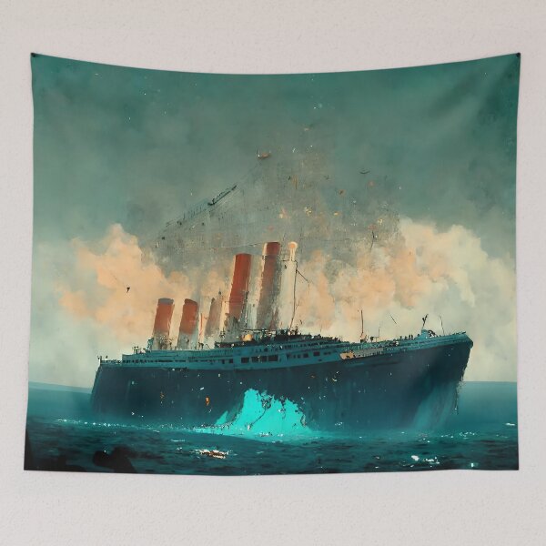 Item preview, Titanic & iceberg abstract designed and sold by GeneratedArt.