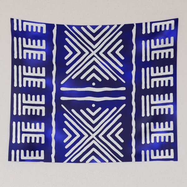 Item preview, Blue African Mud Cloth Design designed and sold by funkyvibes.