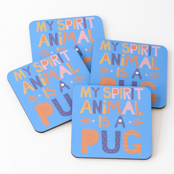 Item preview, My Spirit Animal Is A Pug LARGE PRINT COLORS designed and sold by to-esu.