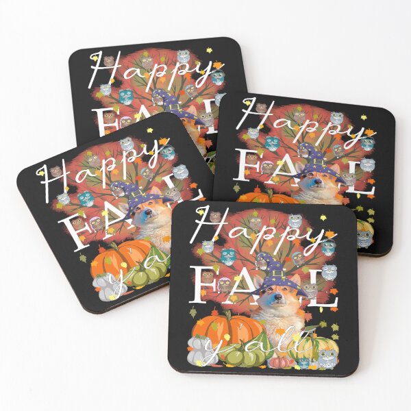 Item preview, Happy Fall Y'All Witch Corgi & Pumpkin Funny Thanksgiving designed and sold by r-silver.