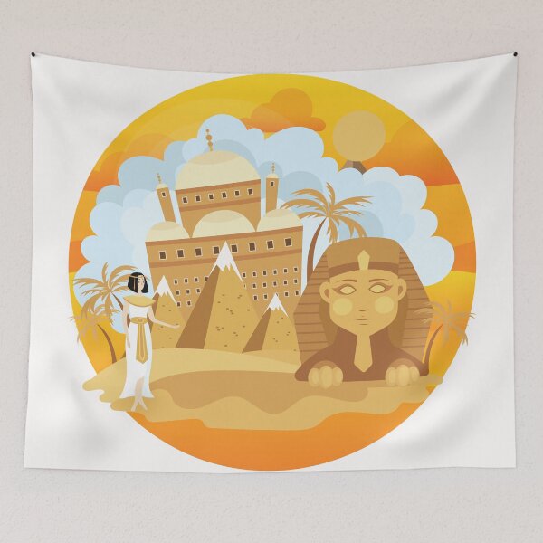 Item preview, Ancient Egypt Symbols and the Sphinx designed and sold by ArtOfStars.