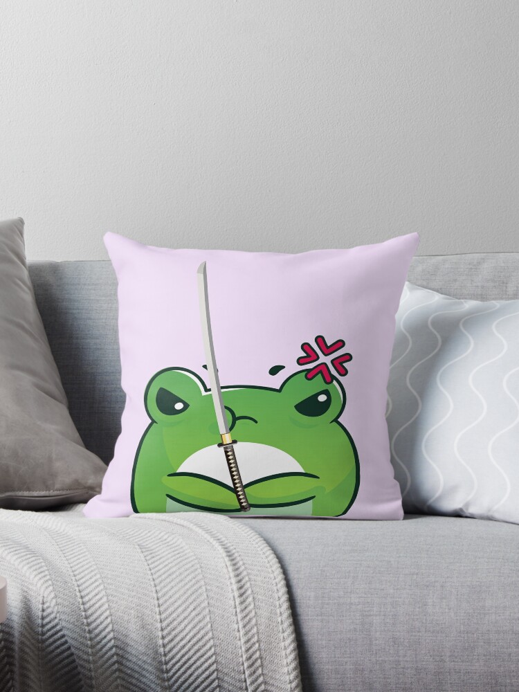 Cute frog with a knife - Cute Frog - Pillow