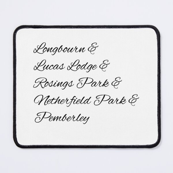 Item preview, Pride & Prejudice Houses (Black Lettering) designed and sold by jamienathan.