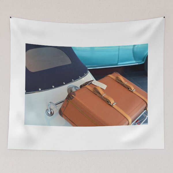 Item preview, Back of vintage car with luggage  designed and sold by oanaunciuleanu.