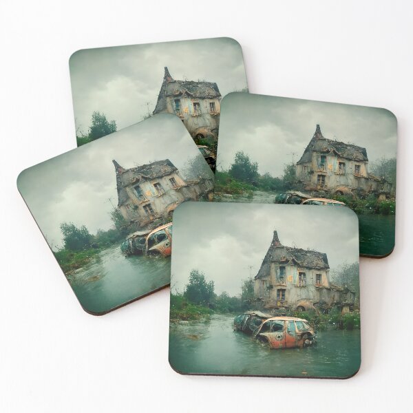 Item preview, French abandoned willage after the flood designed and sold by GeneratedArt.