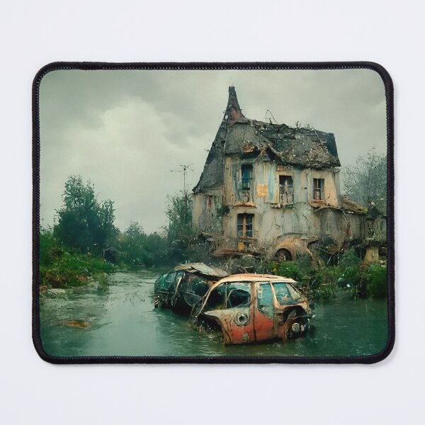 Item preview, French abandoned willage after the flood designed and sold by GeneratedArt.