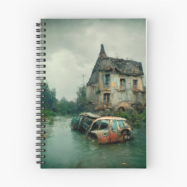 Item preview, Pueblo francés inundado y abandonado designed and sold by GeneratedArt.