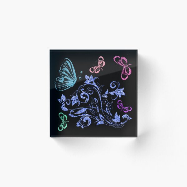 Item preview, Glitter Flower with Butterflies designed and sold by CreativeMagi.