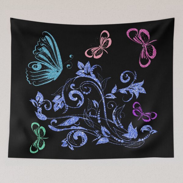 Item preview, Glitter Flower with Butterflies designed and sold by CreativeMagi.