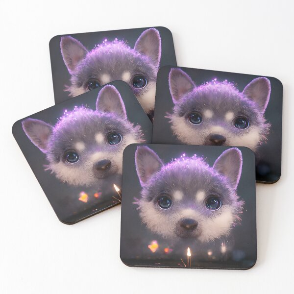 Item preview, Purple baby wolf designed and sold by GeneratedArt.