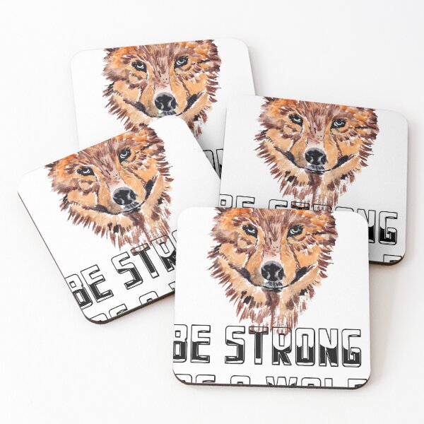 Item preview, be strong as a wolf designed and sold by designsmaster99.