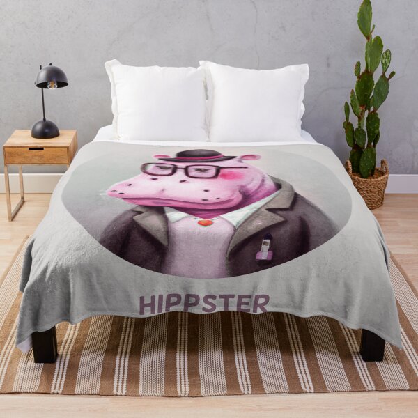 Item preview, Hippster Hippo Hipster designed and sold by dramabite.