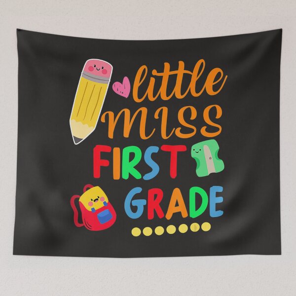Item preview, Cute Girl Little Miss First Grade  Back To School Fun  designed and sold by fawsonpnhamme.