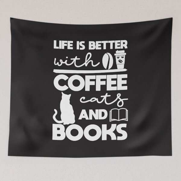 Item preview, Copy of "Life Is Better With Coffee Cats And Books_ books lovers_ coffee lover" designed and sold by adarth.