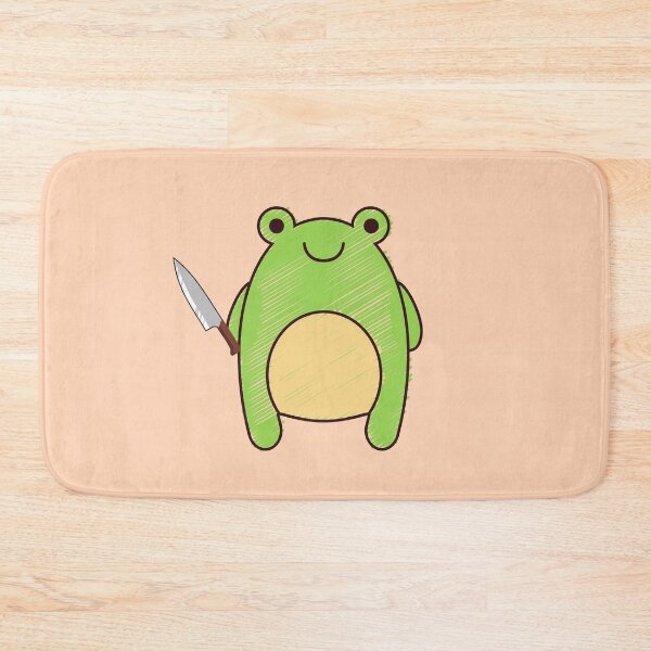 Item preview, Cute Cartoon Kawaii Frog holding knife | adorable knife animals | Japanese Kawaii aesthetic | Kawaii knife Frog | Froggy knife | Chibi kawaii frog and mushrooms designed and sold by Saffire6.