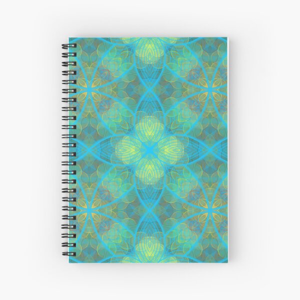 Item preview, Plethora of green and yellow circles, unique hand drawn flower and leaf, geometric repeating pattern - WelshDesigns designed and sold by welshdesigns.