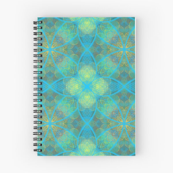 Item preview, Plethora of green and yellow circles, unique hand drawn flower and leaf, geometric repeating pattern - WelshDesigns designed and sold by welshdesigns.