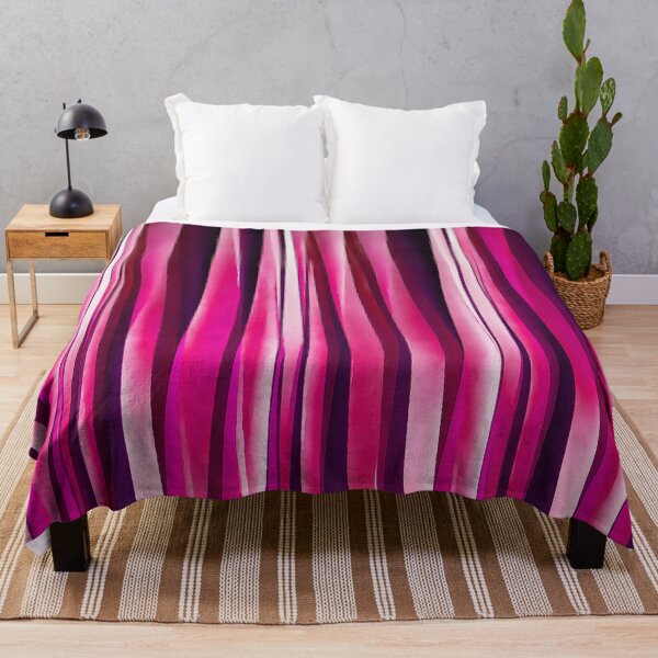 Item preview, Uneven Artistic Vertical Stripes Dark Pink Hues designed and sold by taiche.