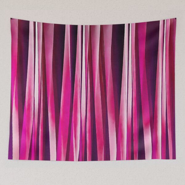 Item preview, Uneven Artistic Vertical Stripes Dark Pink Hues  designed and sold by taiche.