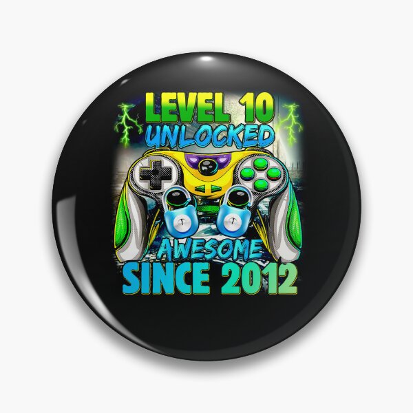Item preview, Level 10 Unlocked Awesome Since 2012 10th Birthday Gaming boy designed and sold by ospreywear.