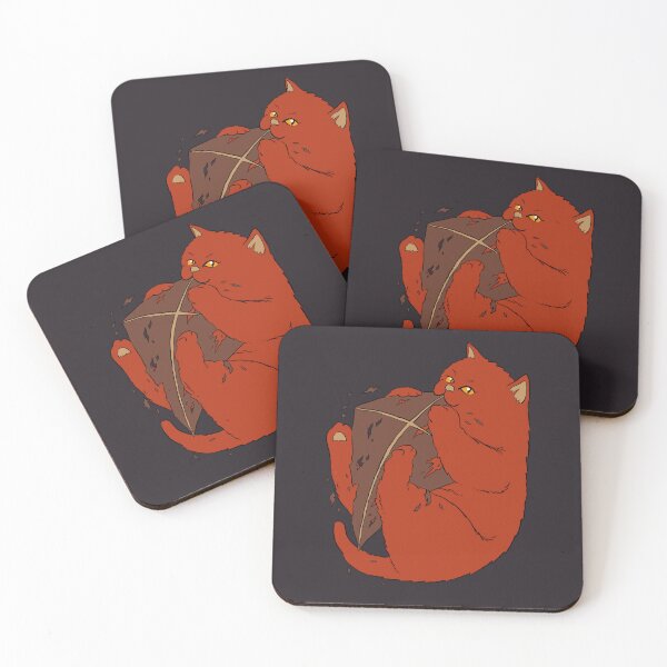 Item preview, Cat & Kite (Umber Cat & Brown Kite) designed and sold by breathlessmouse.