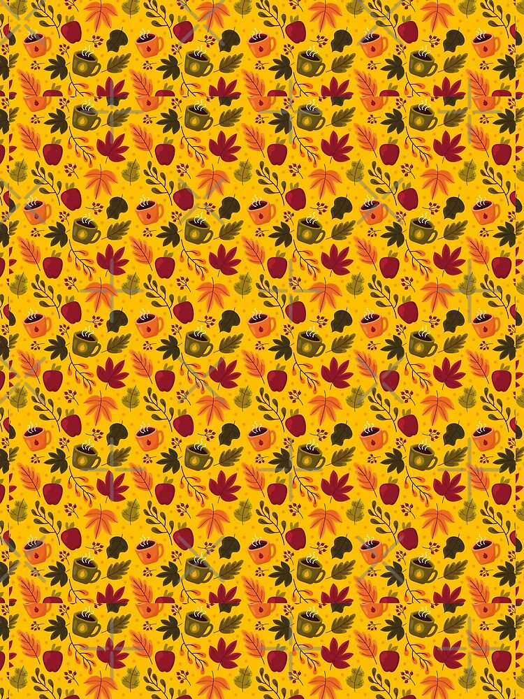 Thumbnail 3 of 3, Scarf, Hello Autumn Pattern designed and sold by kapiks.